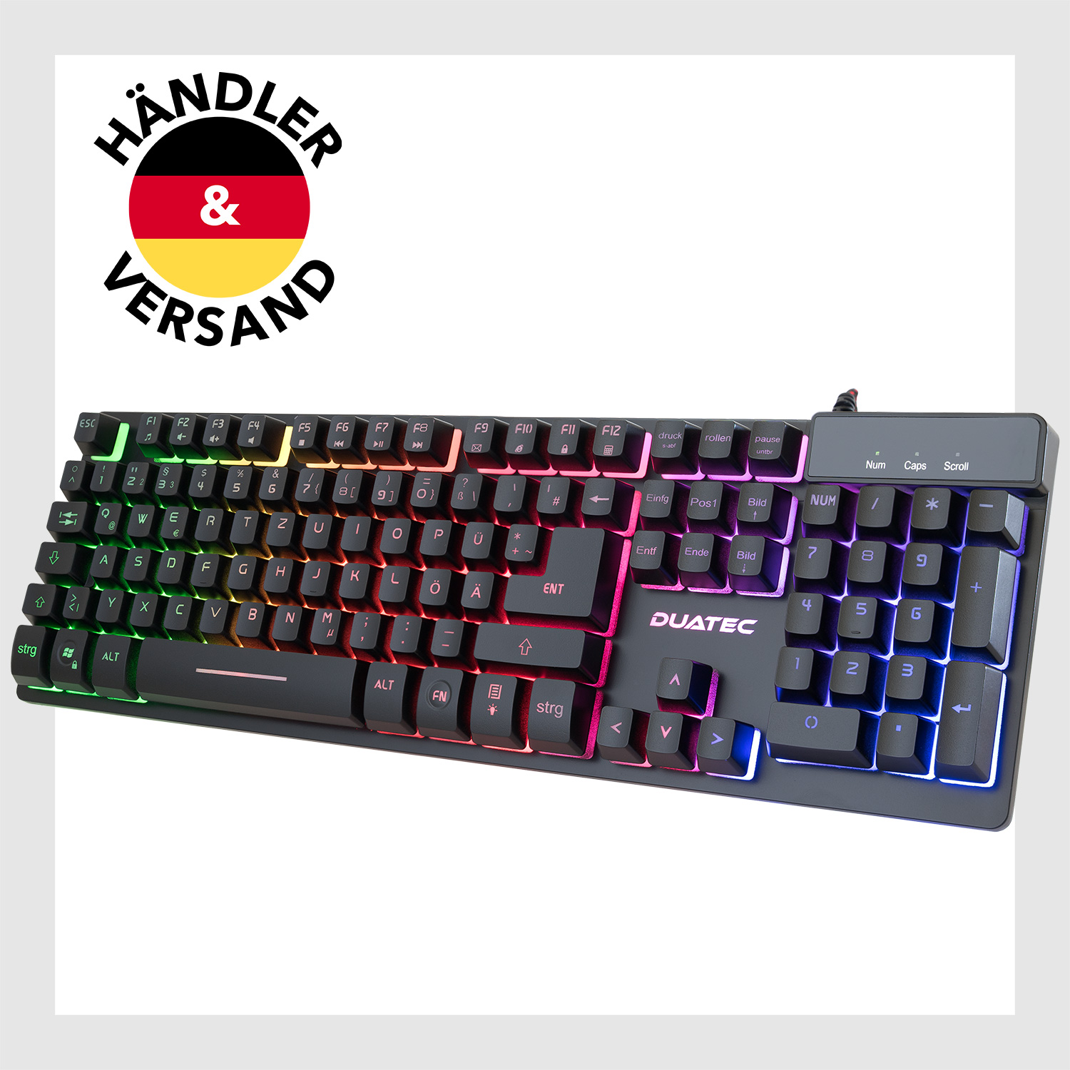 Duatec Gaming Tastatur ZYG80 Halbmechanisch LED Anti ...